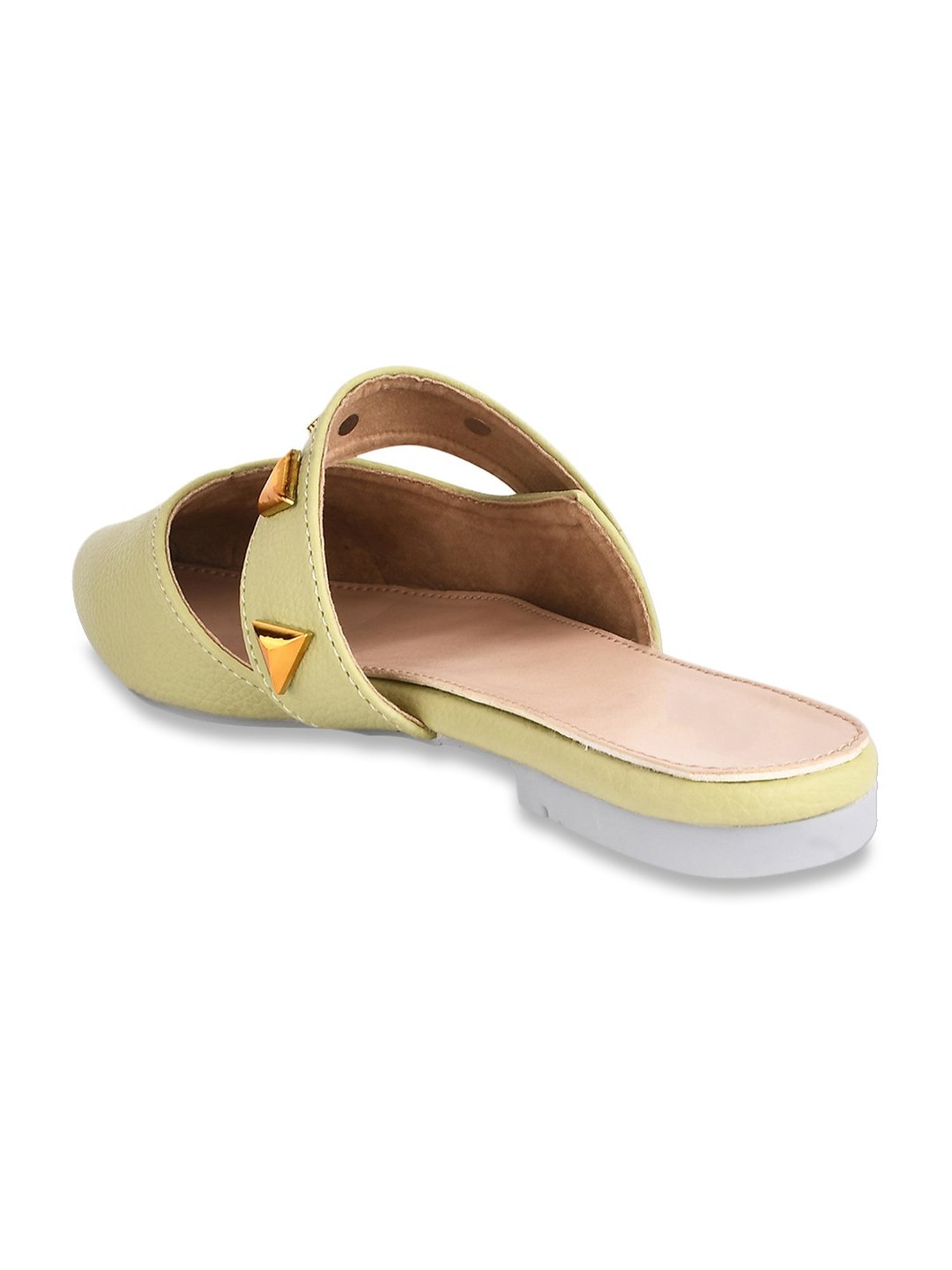 The White Pole Women's Olive Mule Shoes