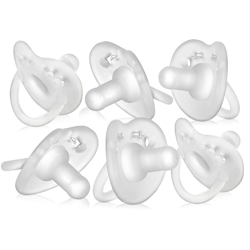 Evenflo Feeding Balance + Stage 1 Cylindrical Silicone Pacifier - 0 Months+ 6ct