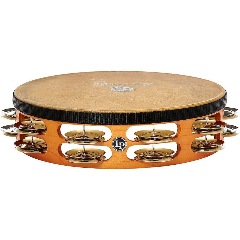 LP Lenny Castro Signature Double Row Headed Tambourine with Bag 10 in.