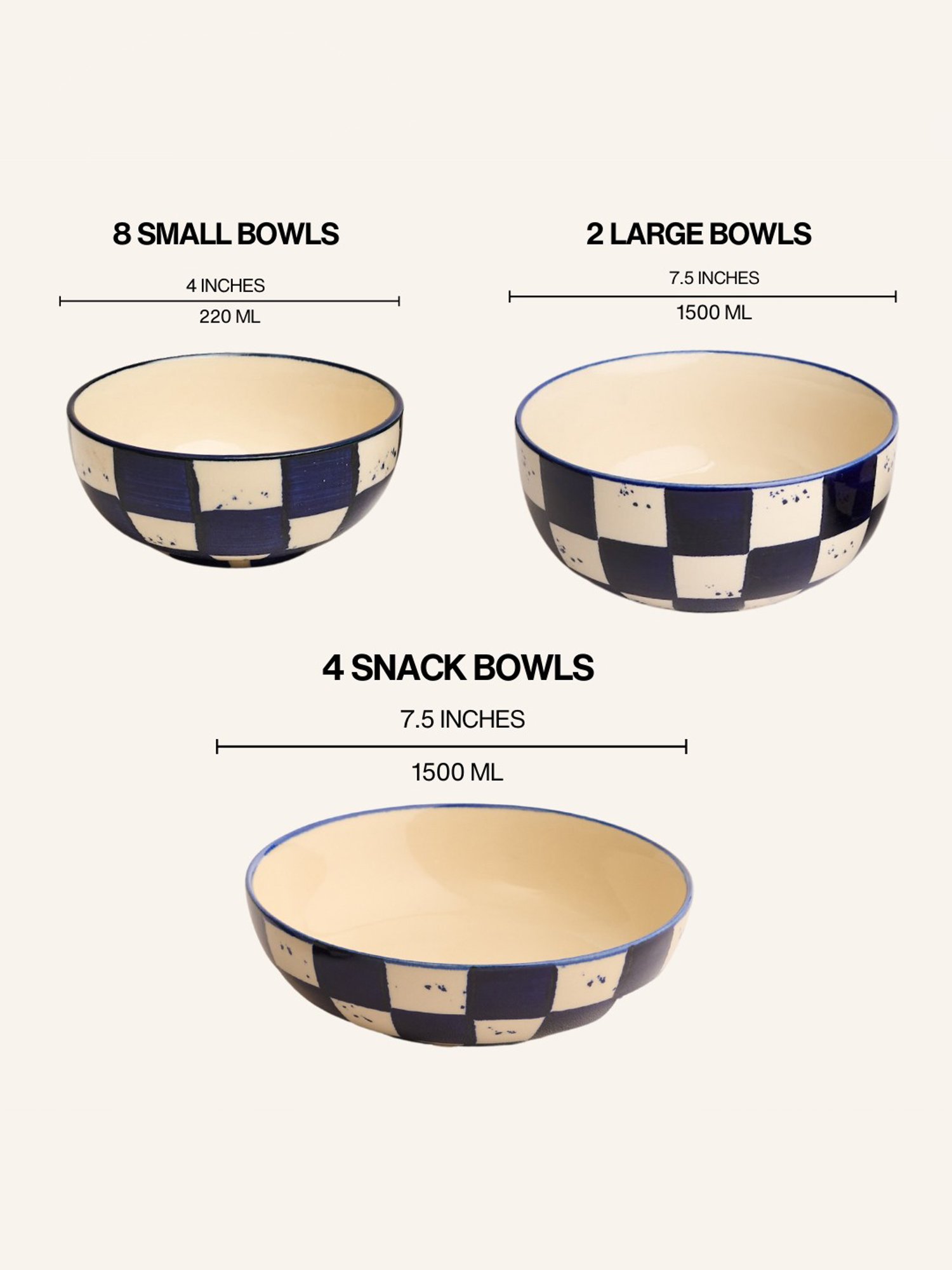 BlackCarrot Blue and White Ceramic Stoneware Dinner Set