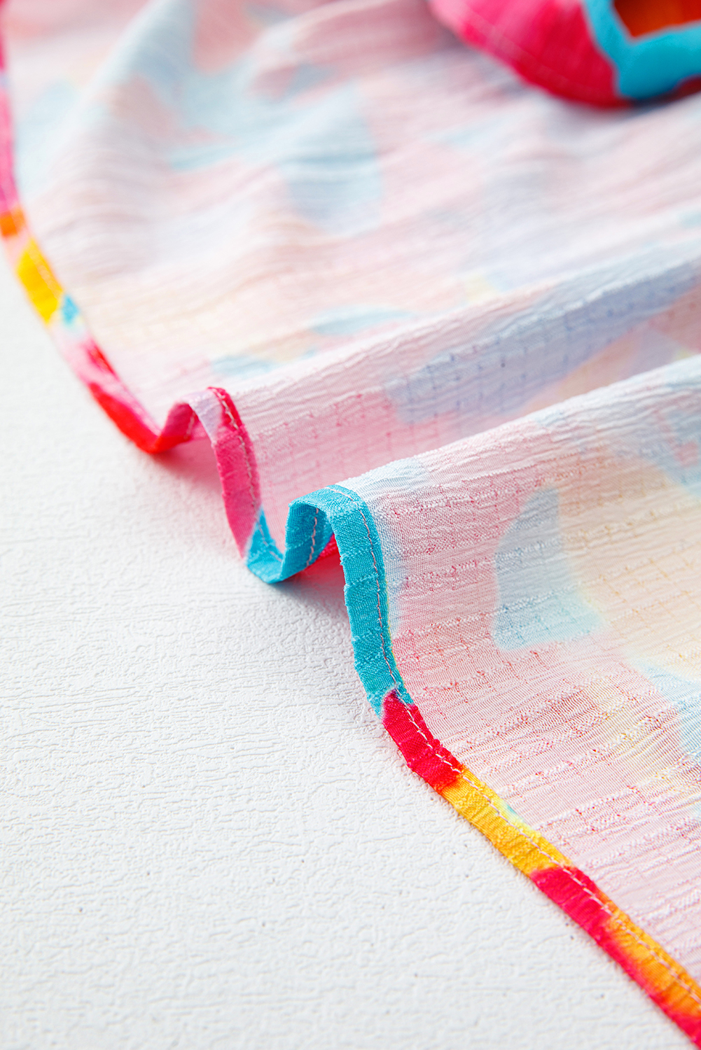 Black Leopard Patchwork Split Neck Ruffle Plus Size Dress