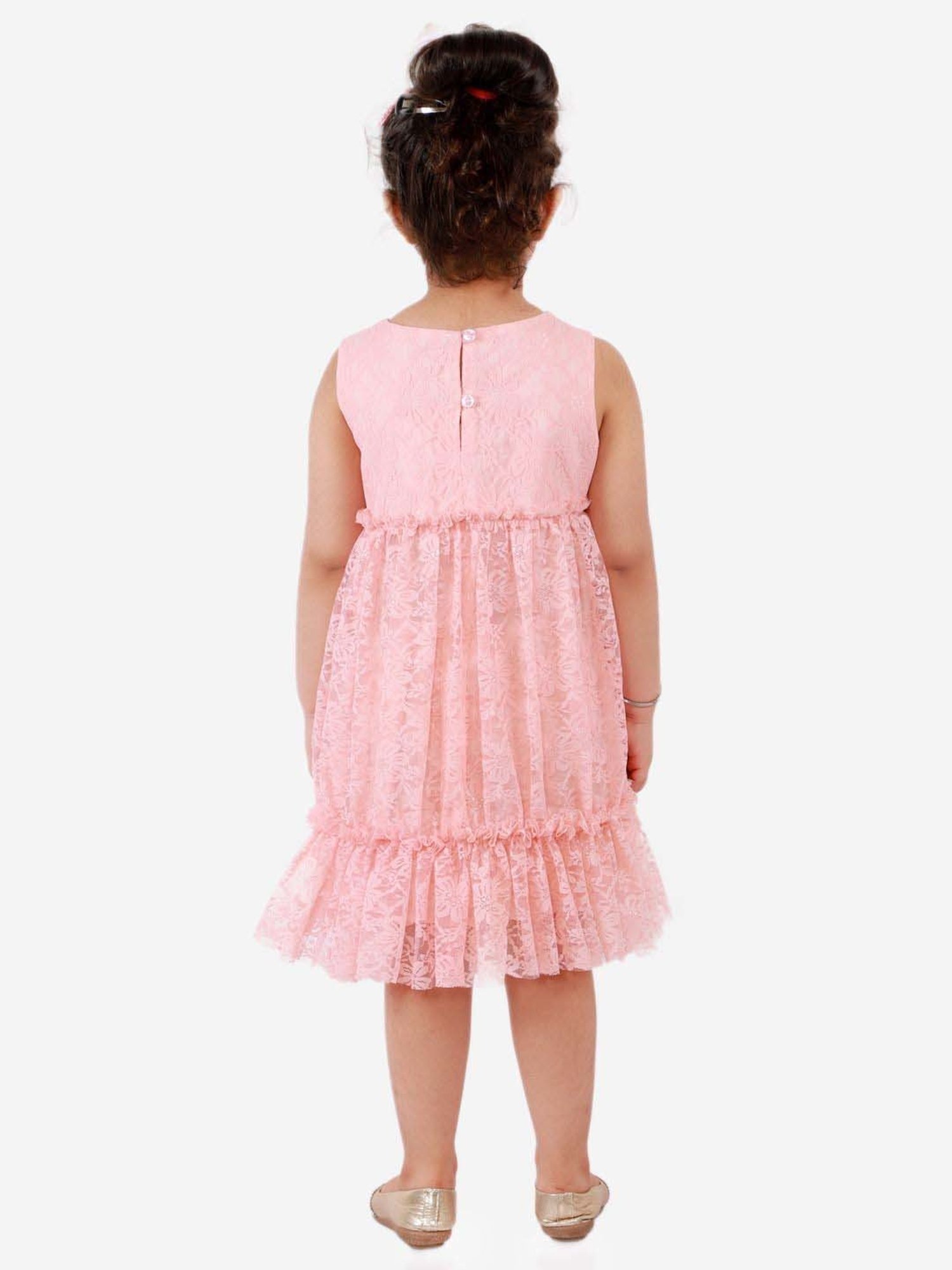 KidsDew Peach Regular Fit Dress
