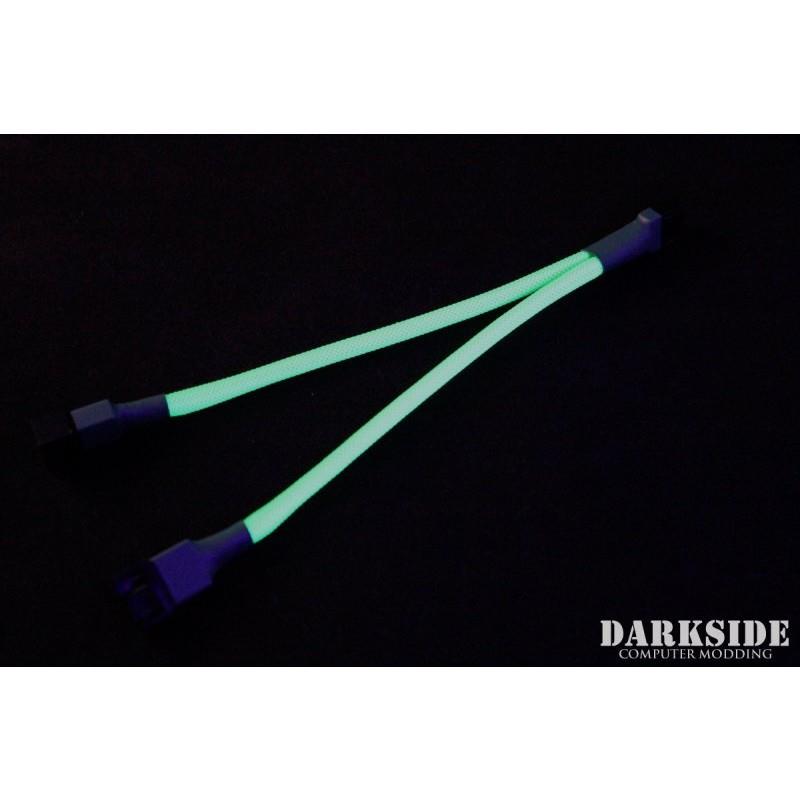 Darkside 4-Pin Dual Fan Power Y-Cable Splitter - Green UV (DS-0476)