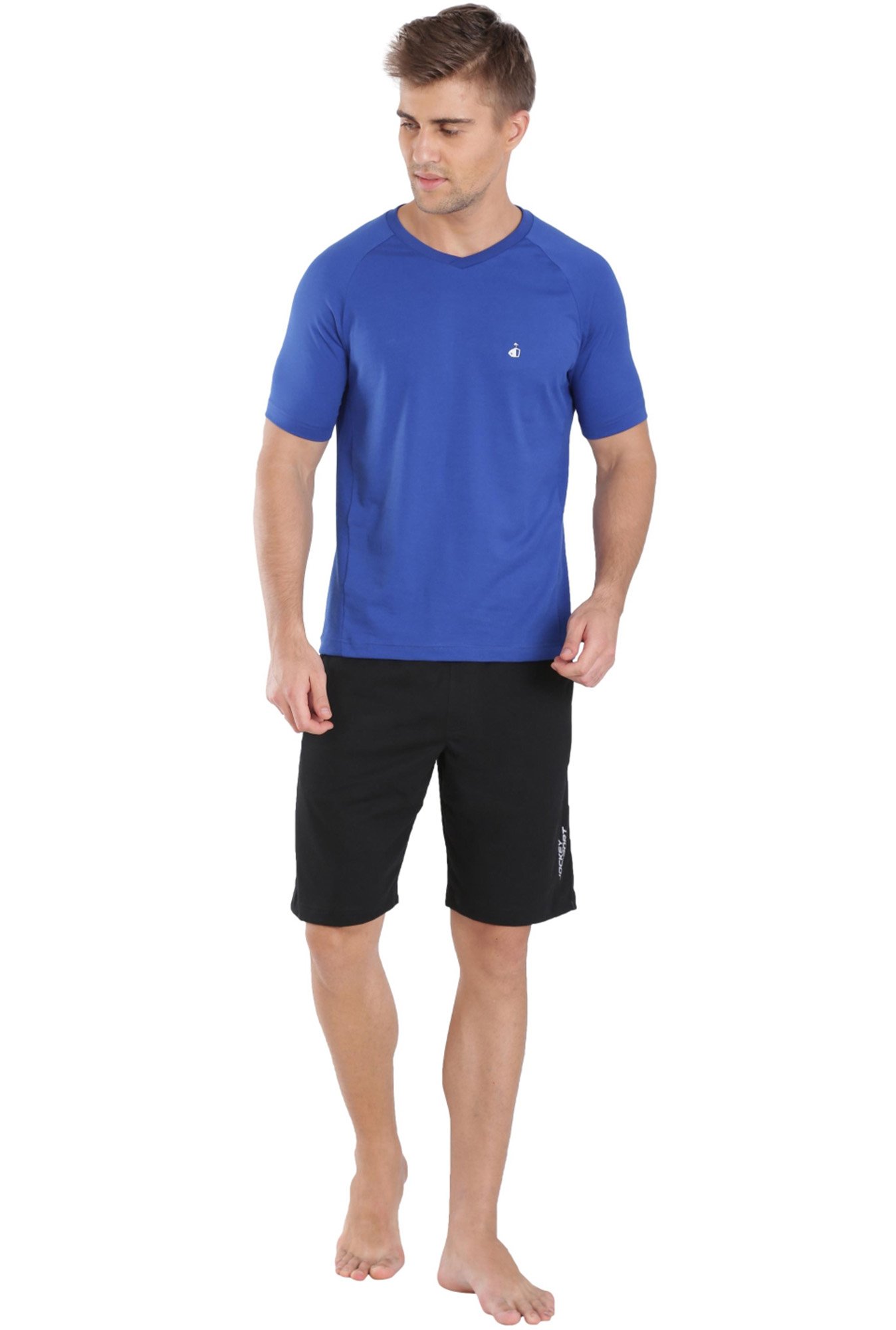 Jockey SP26 Black Super Combed Cotton Rich Shorts with Side Pocket