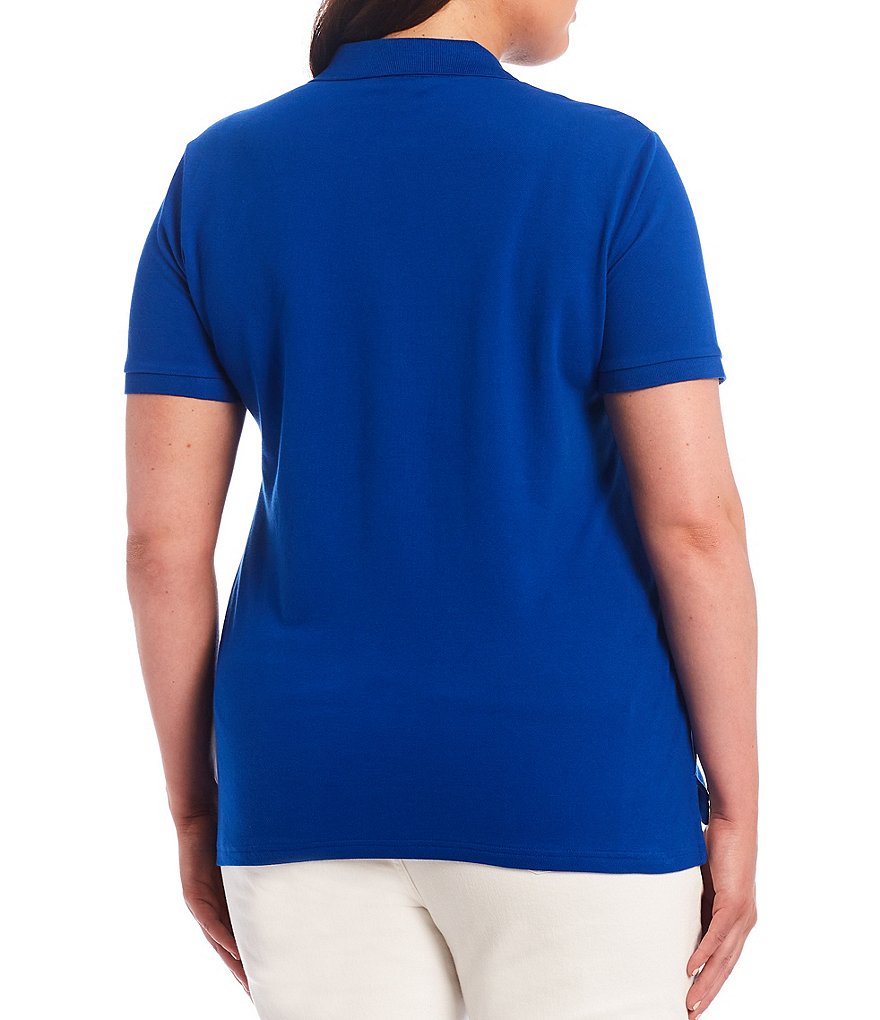 Lauren Ralph Lauren Plus Size Polo Neck Short Sleeve Pique Polo Shirt