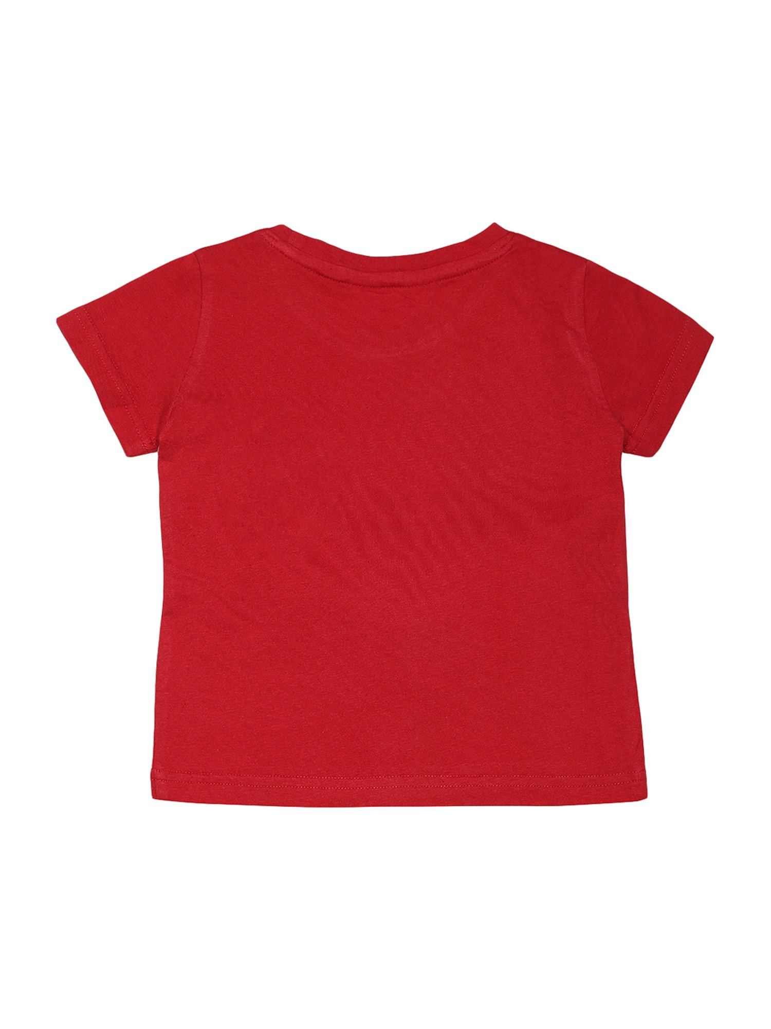 Mystere Paris Kids Peach & Maroon Cotton Printed Top & Pyjamas