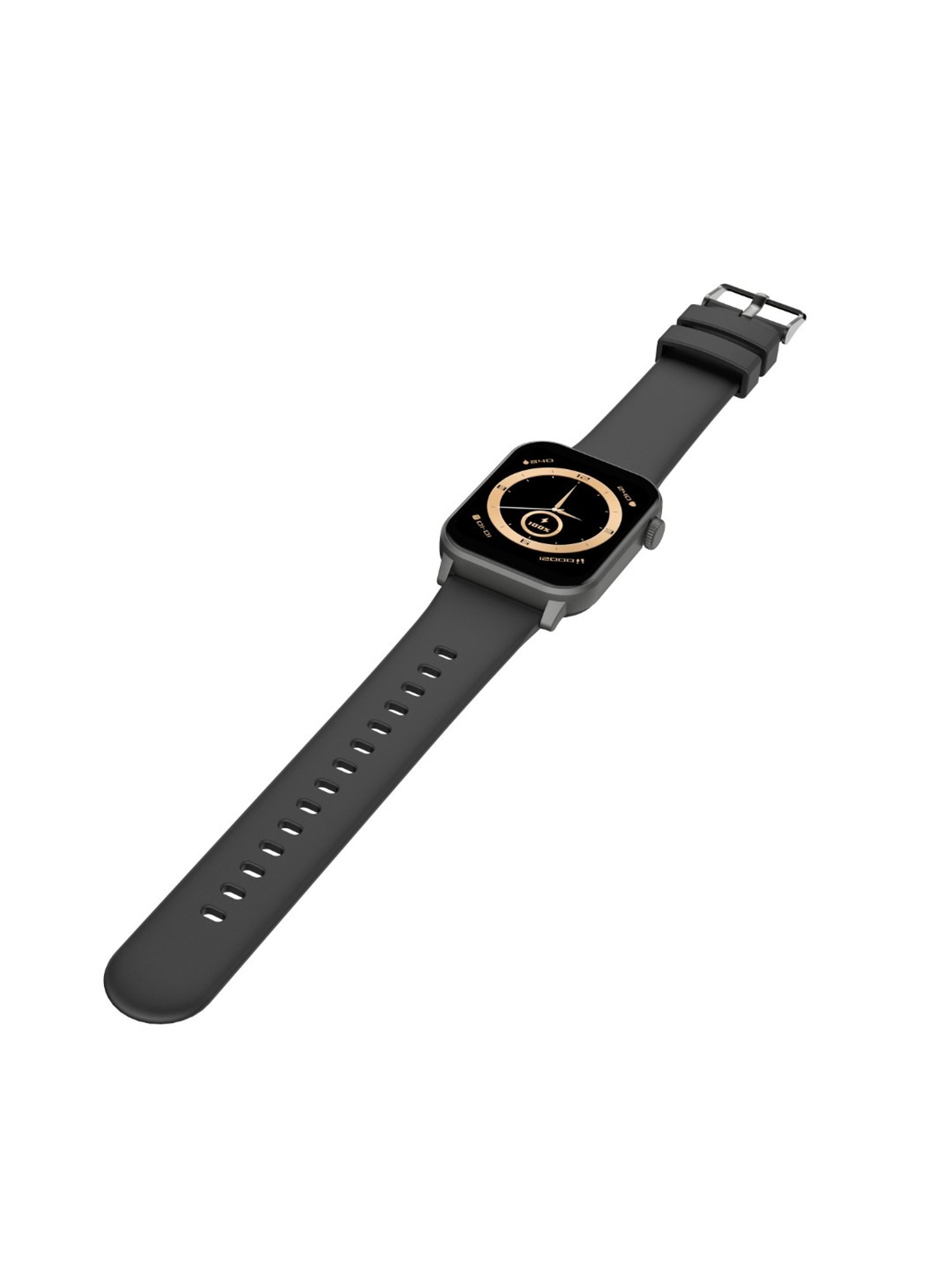 MINIX Spark BT Calling smartwatch with 1.69" HD Display, 330 mAh Battery, Extra Metal Strap, Black