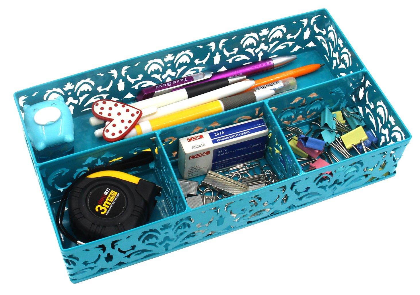 EasyPAG Metal Desk Drawer Organizer,Dark Teal