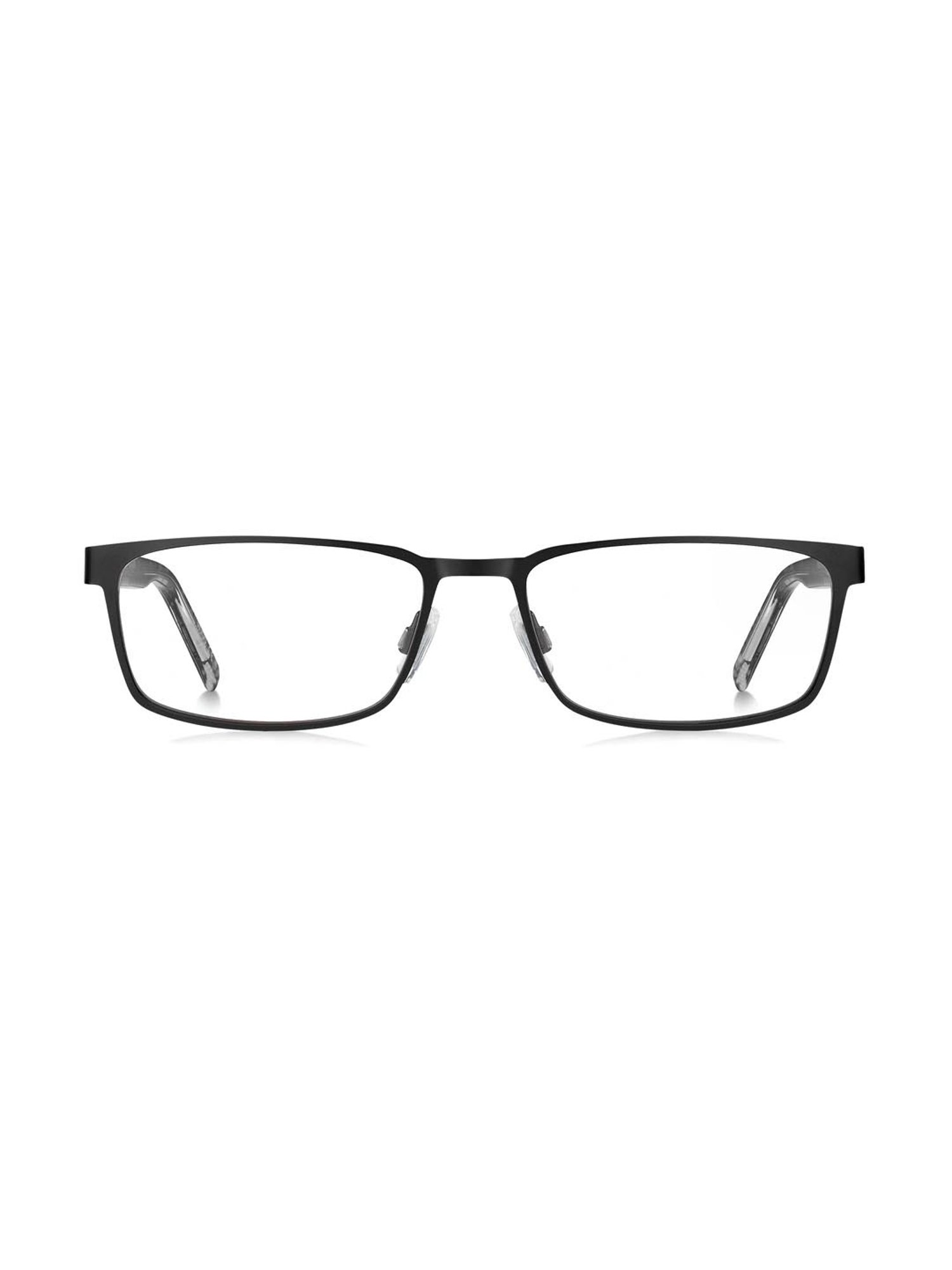 HUGO Black Rectangular Eye Frames for Men