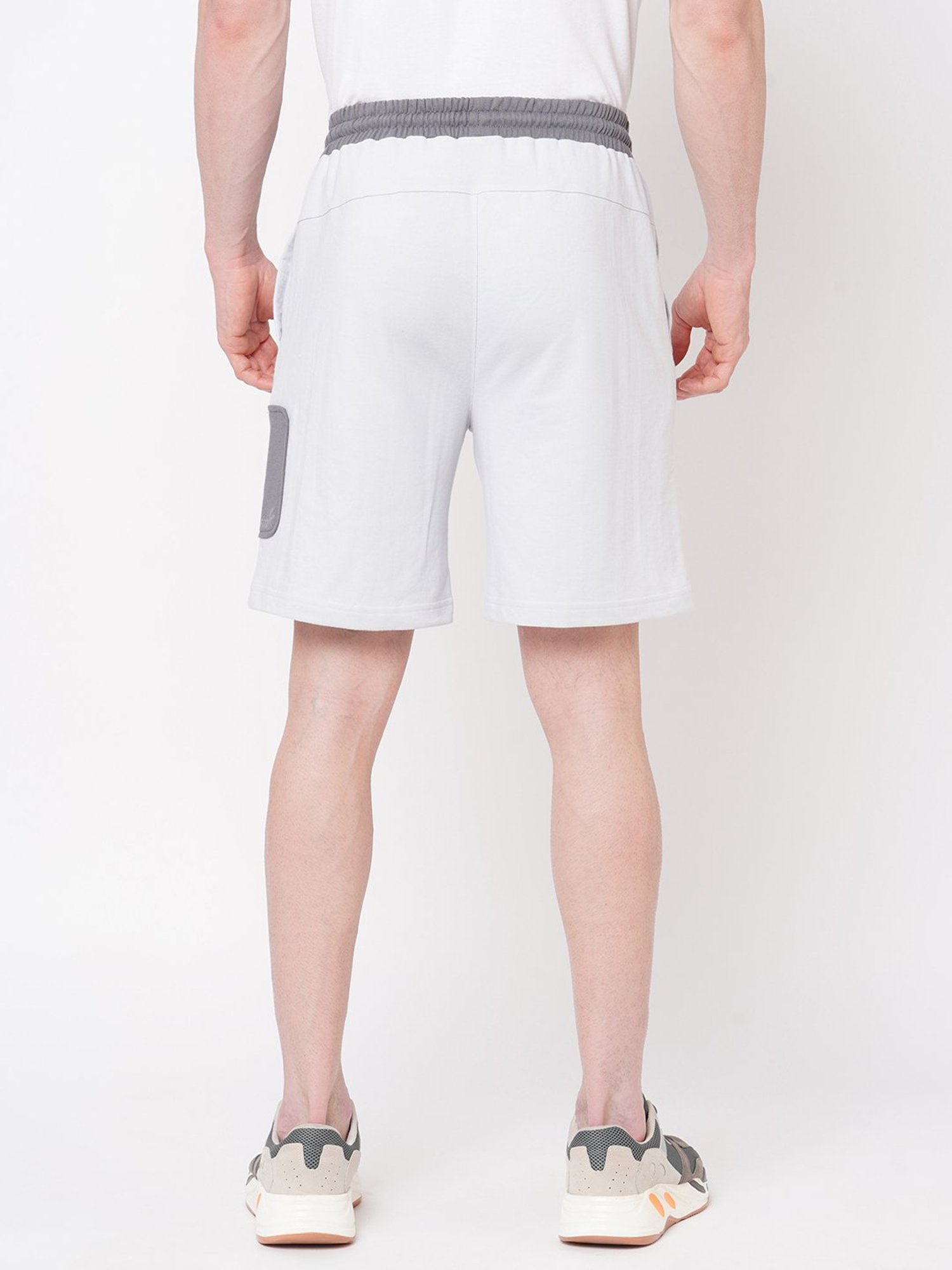 Fitz Light Grey Slim Fit Sports Shorts