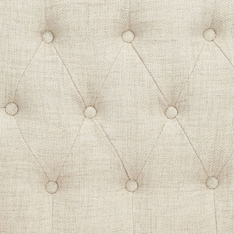 55 Downing Street Tivoli Ivory Linen Tufted Armchair