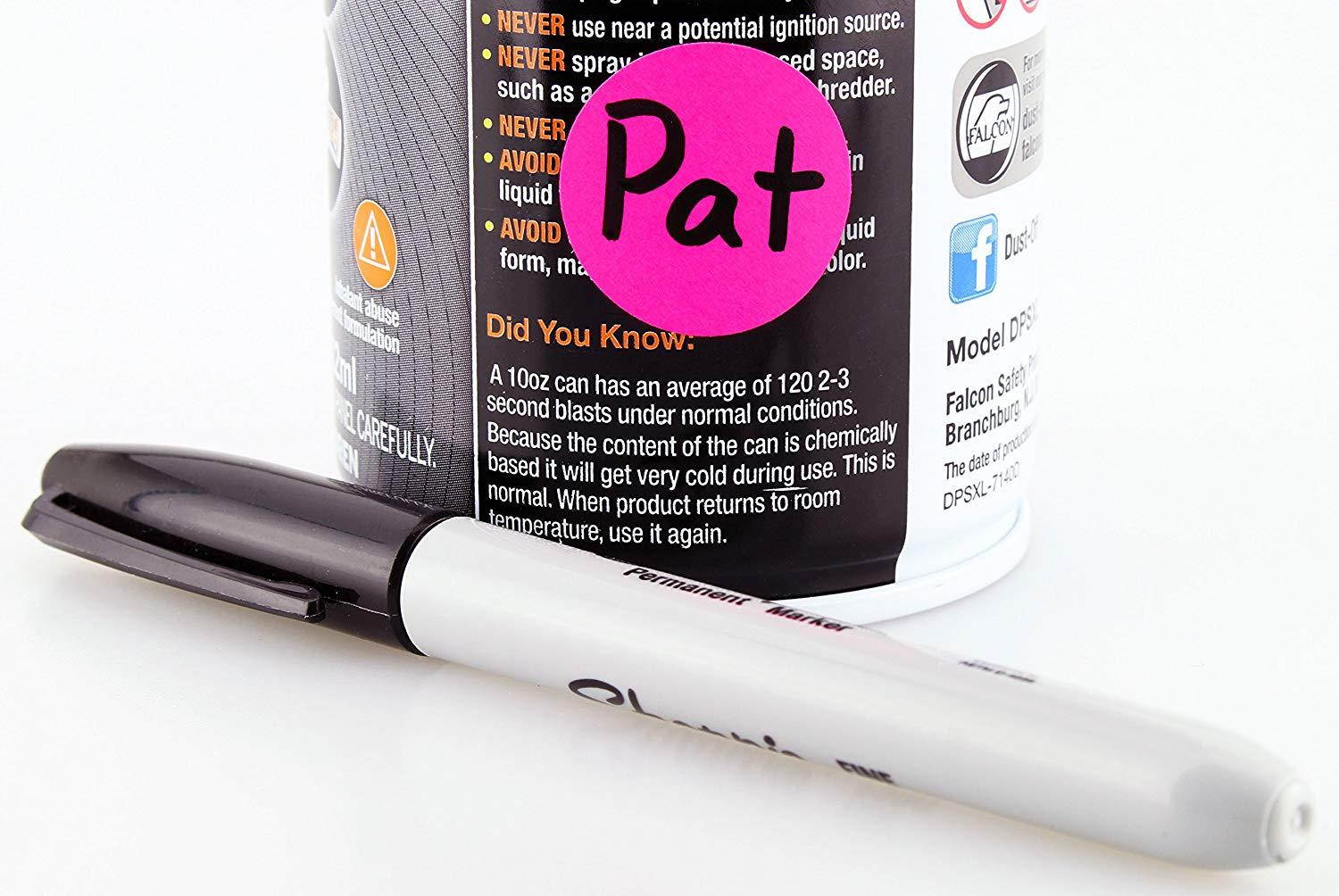 ChromaLabel 1 inch Removable Color-Code Dot Labels | 1,000/Roll (Fluorescent Pink)