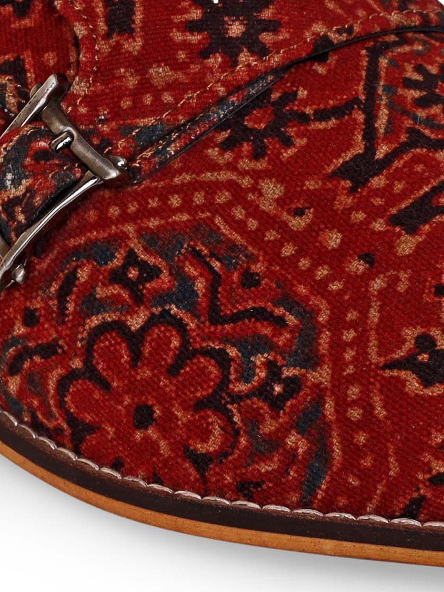 KANVAS Men's Brown Monk Shoes