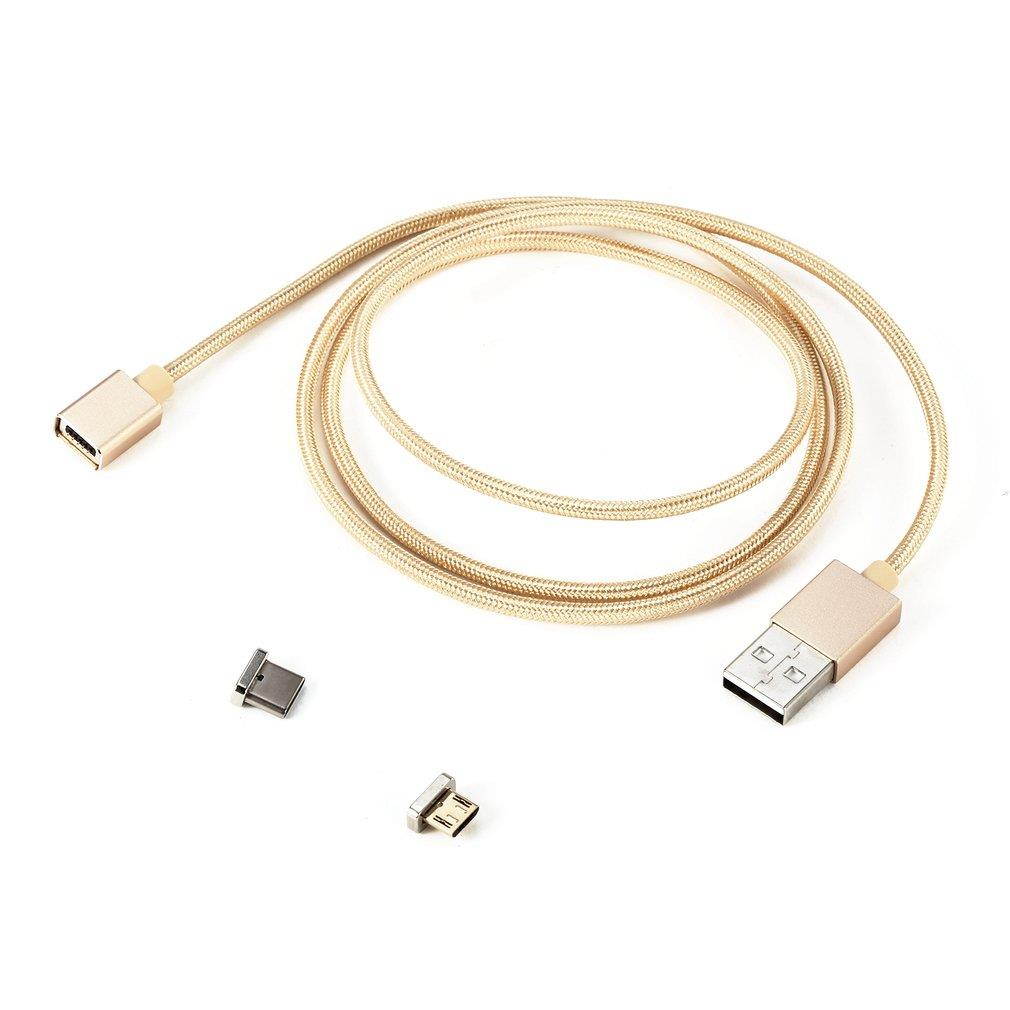 2 in 1 Micro USB & Type-C Magnetic Charging Cable Wire Adapter for Android