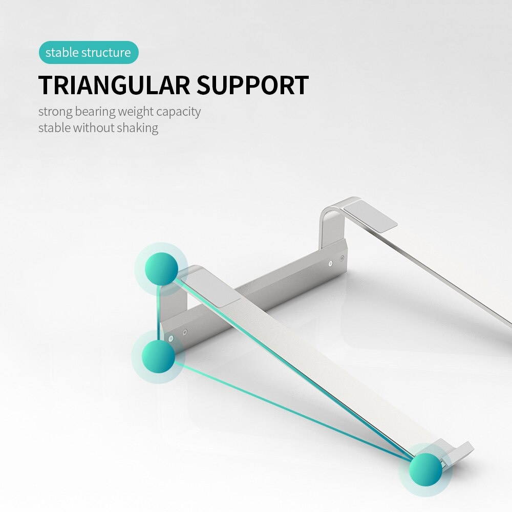 Portable Aluminum L181A Laptop Stand for notebook Desktop Silicone Nonslip Ergonomic Hollowed out Holder Cooling Laptop Bracket