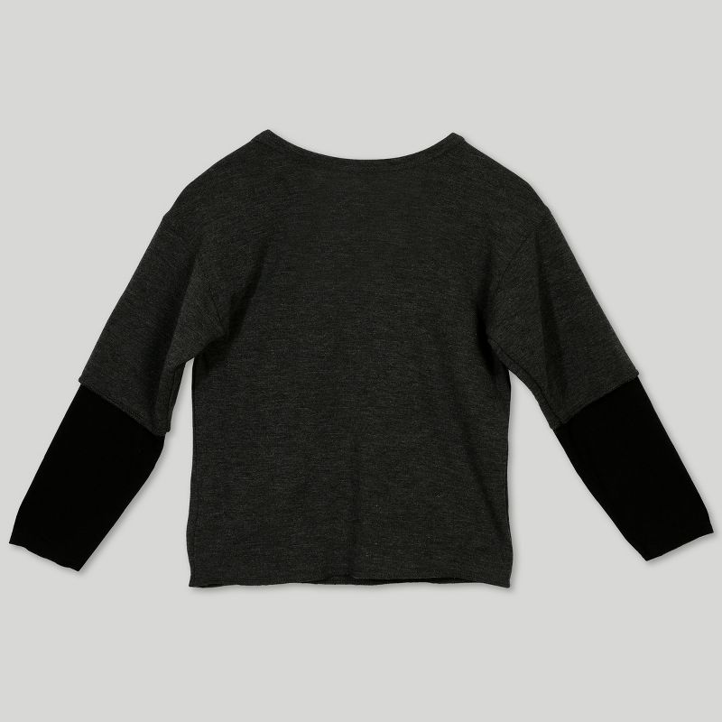 Afton Street Toddler Boys' 2pc Layering Long Sleeve T-Shirt and Joggers Set - Gray 18M