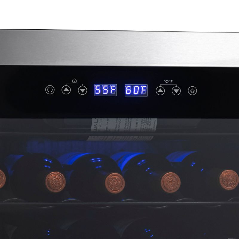 NewAir 28-Bottle Dual-Zone free standing Wine Cooler