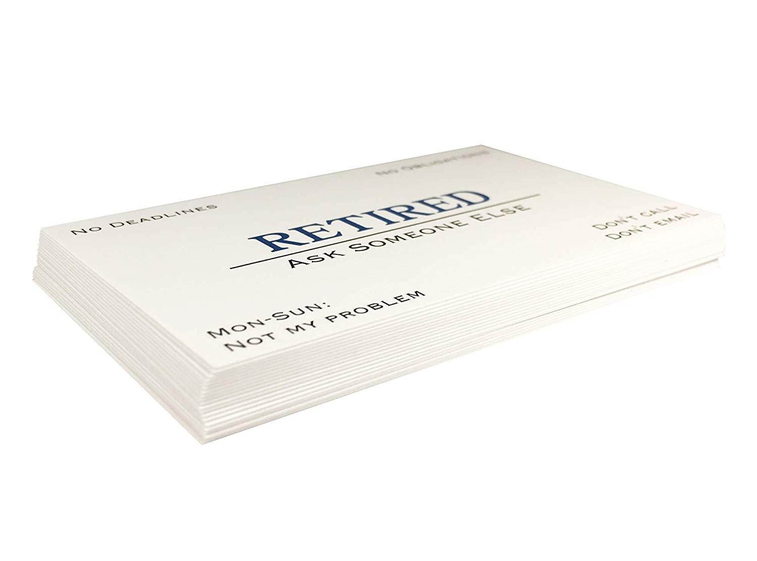 Thingamagift Out of Business Cards - Funny Retirement Gift for Men, Women, Coworkers, Employees, Boss, Friend, Colleague