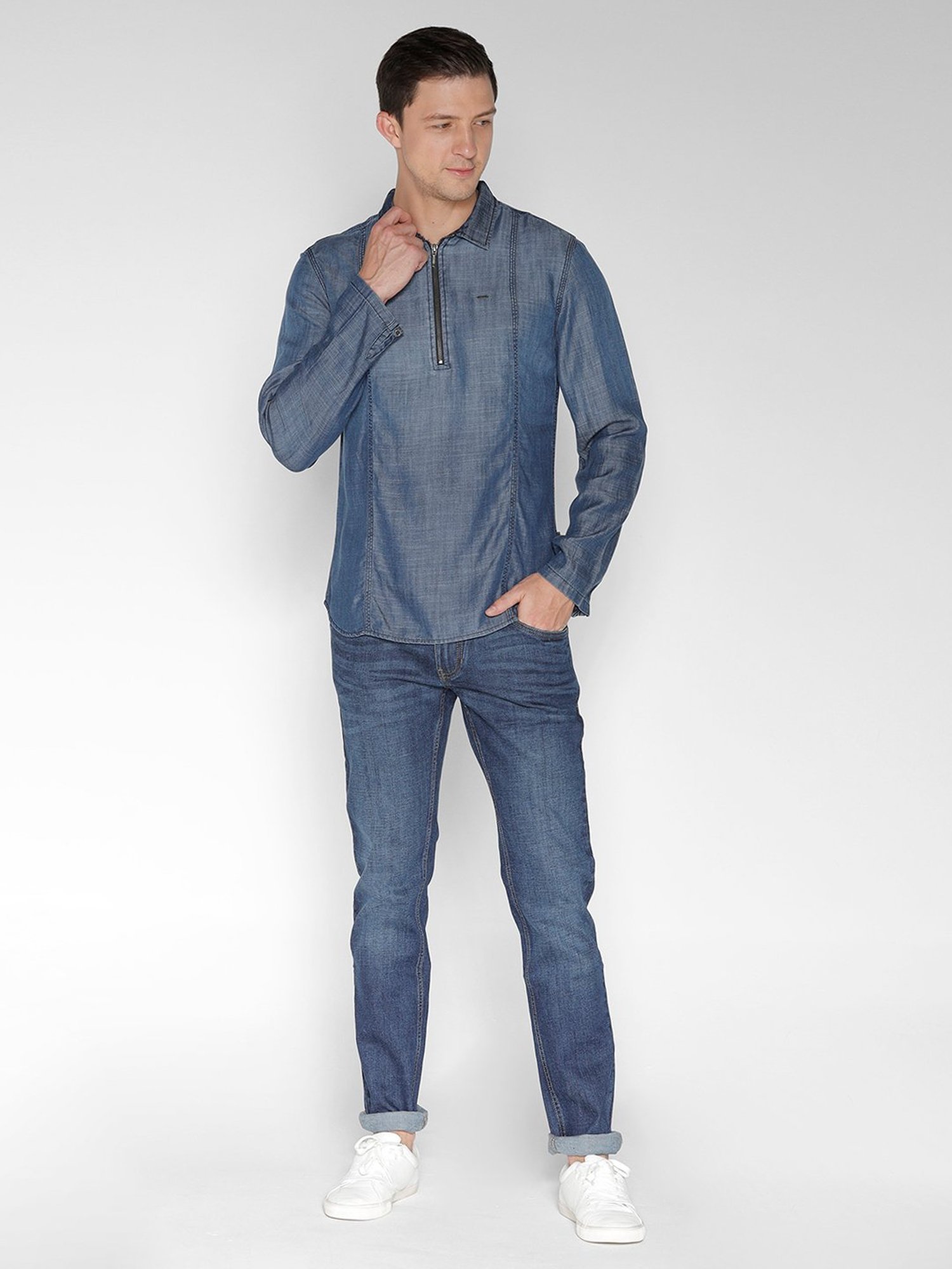 Identiti Blue Slim Fit Shirt