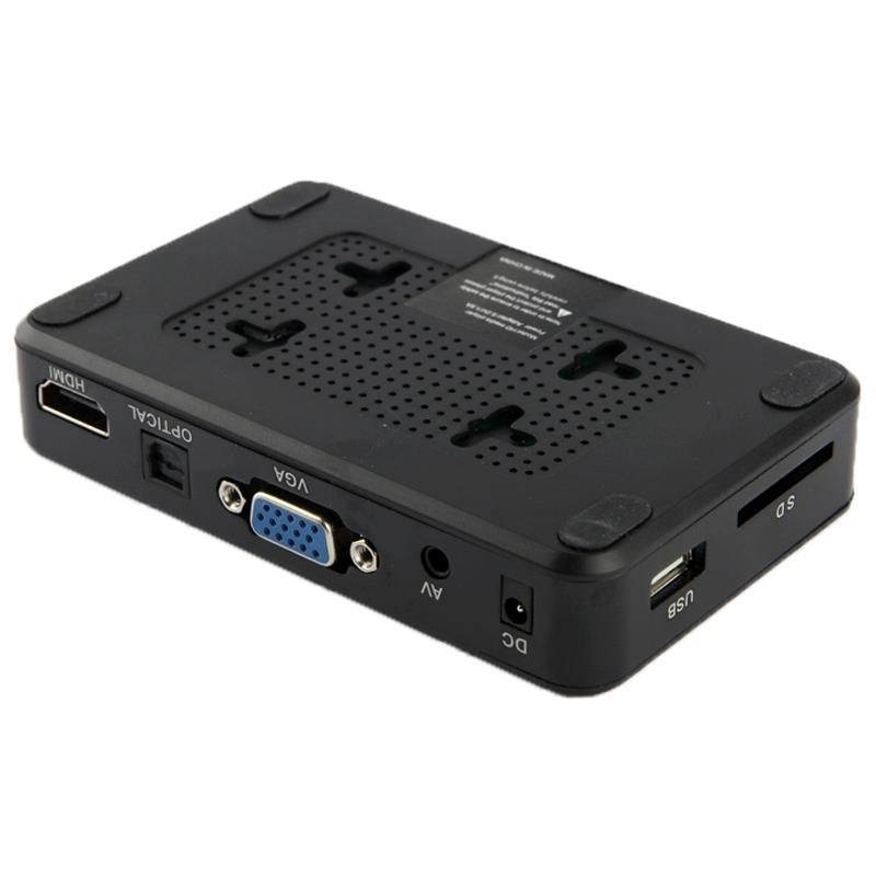 Mini Full HD 1080P Media Player, Support HDD / SD Card / USB Flash Disk / HDMI / VGA Output (MP023)