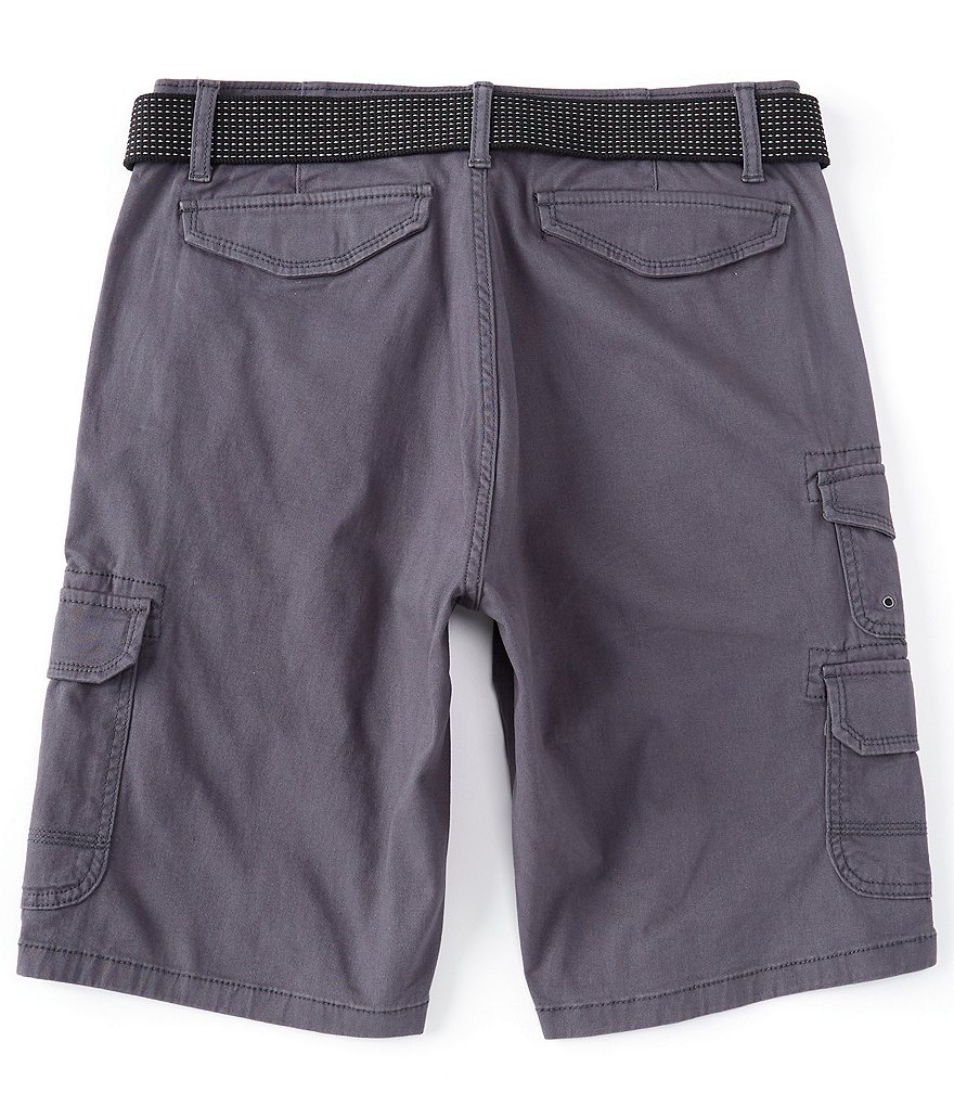 Iron Co. Riverside Belted Stretch Twill 11#double; Inseam Cargo Shorts