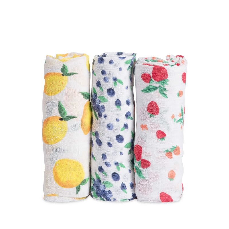 Little Unicorn Cotton Muslin Swaddle Blankets - Berry Lemonade