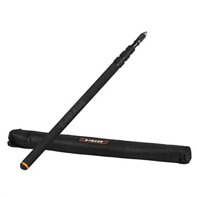 ikan ba09 4section telescoping aluminum microphone boom pole 8' eimage ba09, black