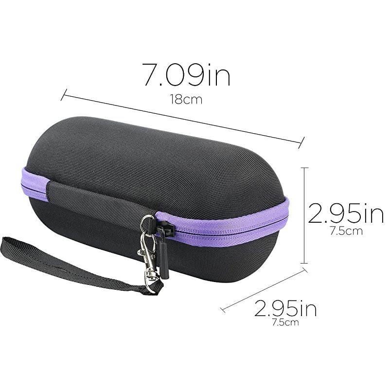 Hard Travel Case for COMISO Waterproof Bluetooth Speakers Outdoor Wireless Portable Speaker Black Case + Inside Lavender