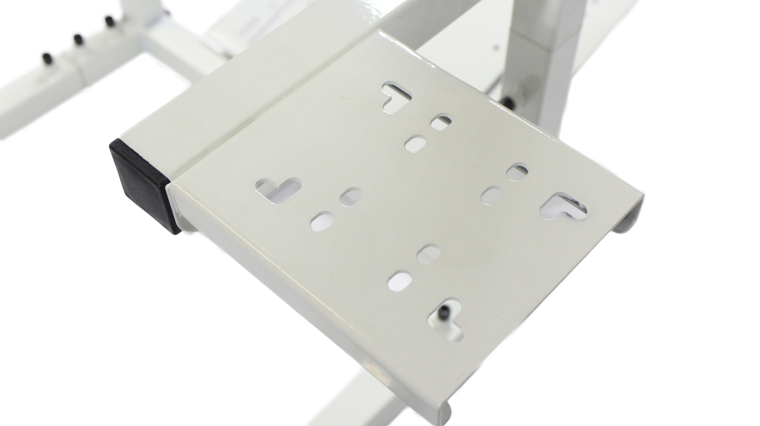 GTR Simulator GTAF-WHT-S105LBK - GTA-F Model (White) Triple or Single Monitor Stand with Black Adjustable Leatherette Seat, Racing Simulator Cockpit Gaming Chair Single Monitor Stand