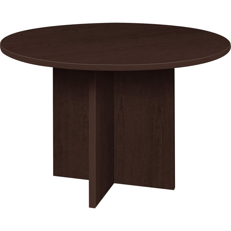 Lorell Conference Table Round Top 42"Dia x 1"Thick x 29"H Espresso PT42RES