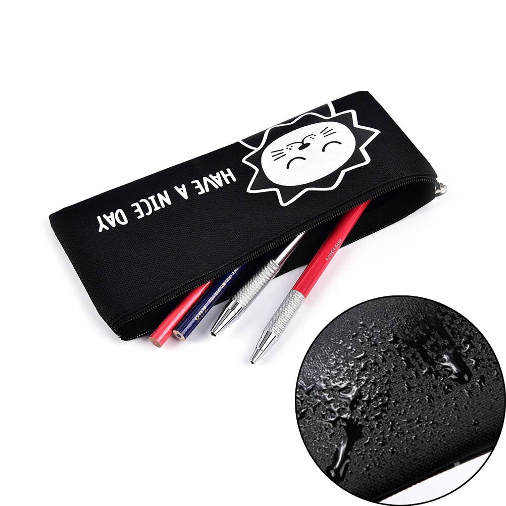Canvas Pencil Case Cute Animal Lion Bear Rabbit Cat Pencil Bag Pen Storage Bags Stationery School Supplies