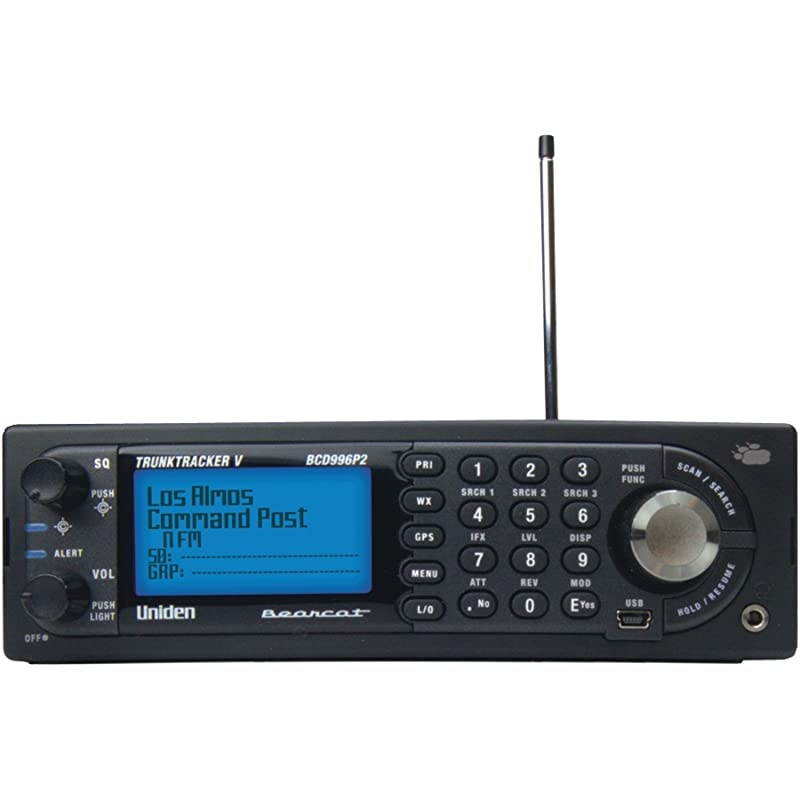 BCD996P2 Digital Mobile TrunkTracker V Scanner 25000 Dynamically Allocated Channels Close Call RF Capture Technology 4Line Alpha display BaseMobile Design Phase 2 LocationBased Scanning