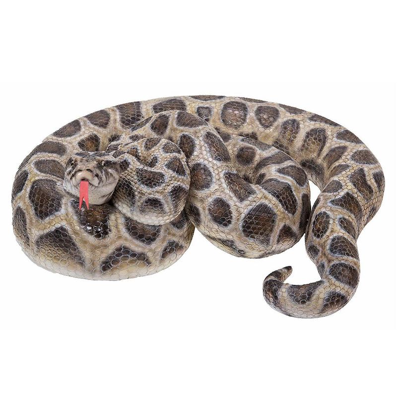 17.72" Wood Curled Up Python Outdoor Statue Brown - Hi-Line Gift