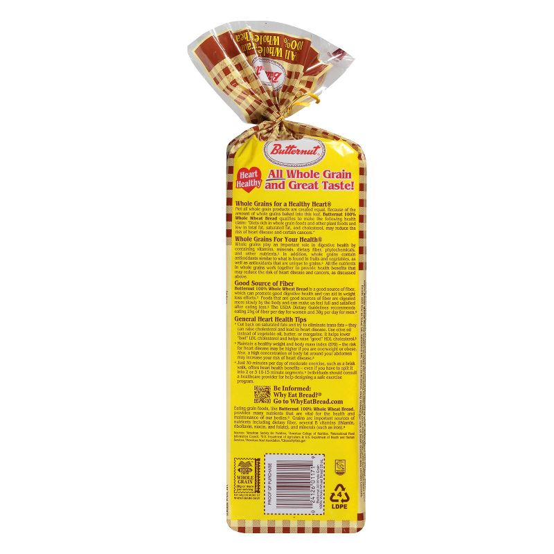 Butternut 100% Whole Wheat Bread - 20oz
