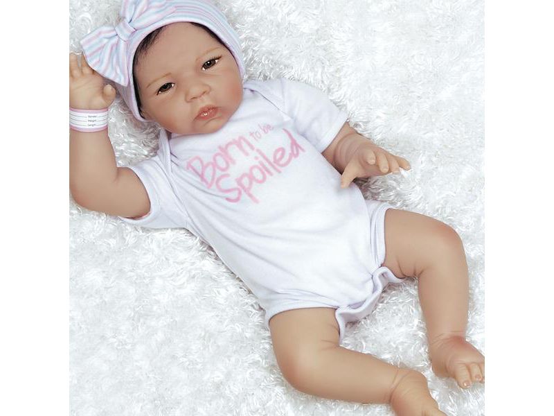 Paradise Galleries Reborn Baby Doll in Lifelike Flextouch Silicone Vinyl Baby Bundles: Spoiled, 19 inch, 7-Piece Ensemble