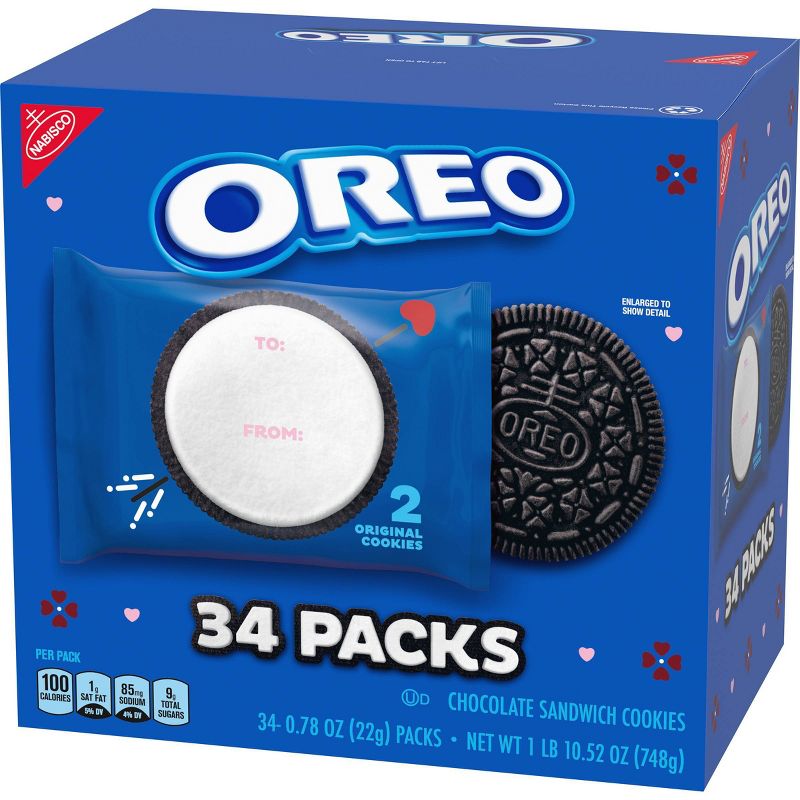 Oreo Valentines Multipack Chocolate Cookies - 34ct