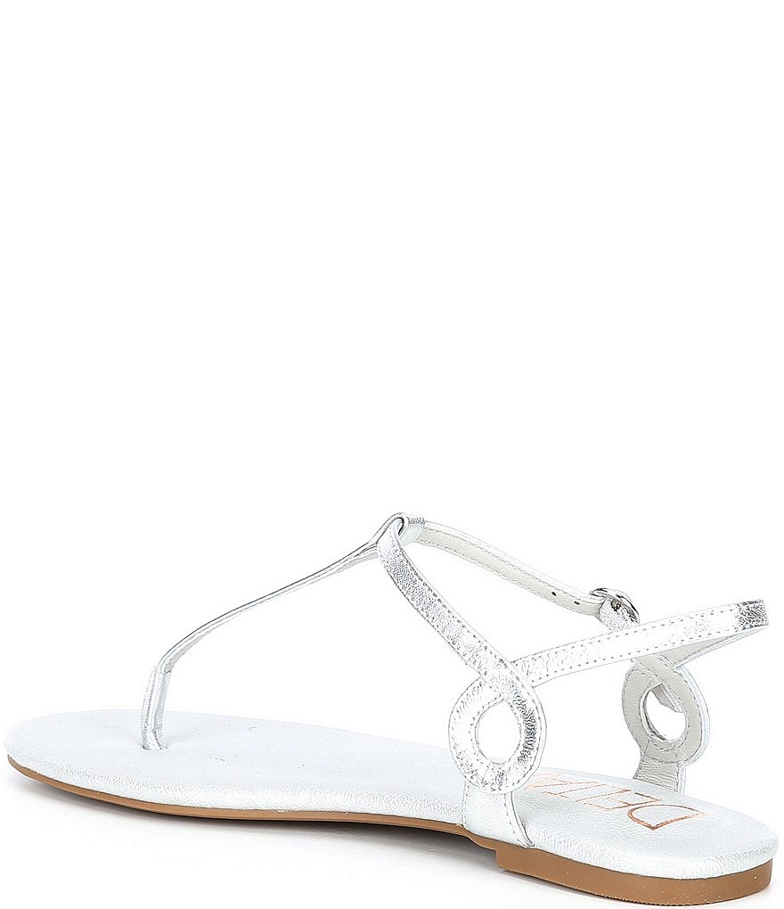 Deltan Olive Leather Thong Sandals