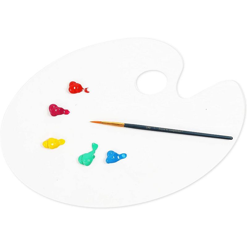Bright Creations 3 Pack Clear Paint Palette for Acrylic Painting, Arts and Crafts Supplies, 11.8" x 7.9"