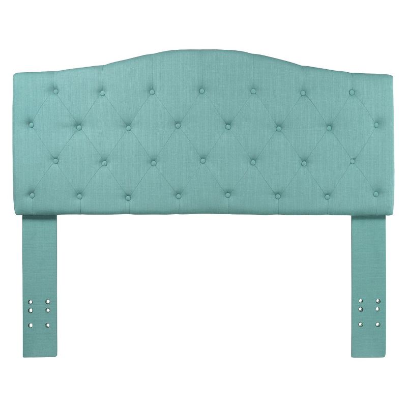 Delphi Button Tufted Adjustable Linen Full/Queen Headboard Blue - miBasics