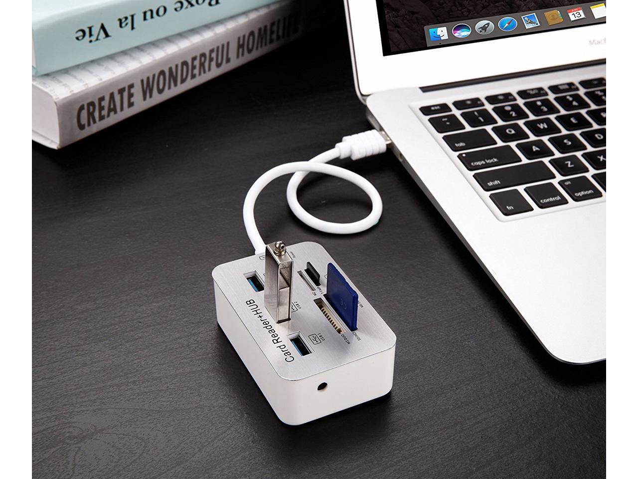 Micro USB3.0 Hub Combo 3 Ports Card Reader High Speed Multi USB Splitter Hub USB Combo All In One for PC Computer Accessories
