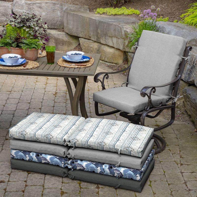 Paloma Woven Outdoor Chair Cushion Gray - Arden Selections