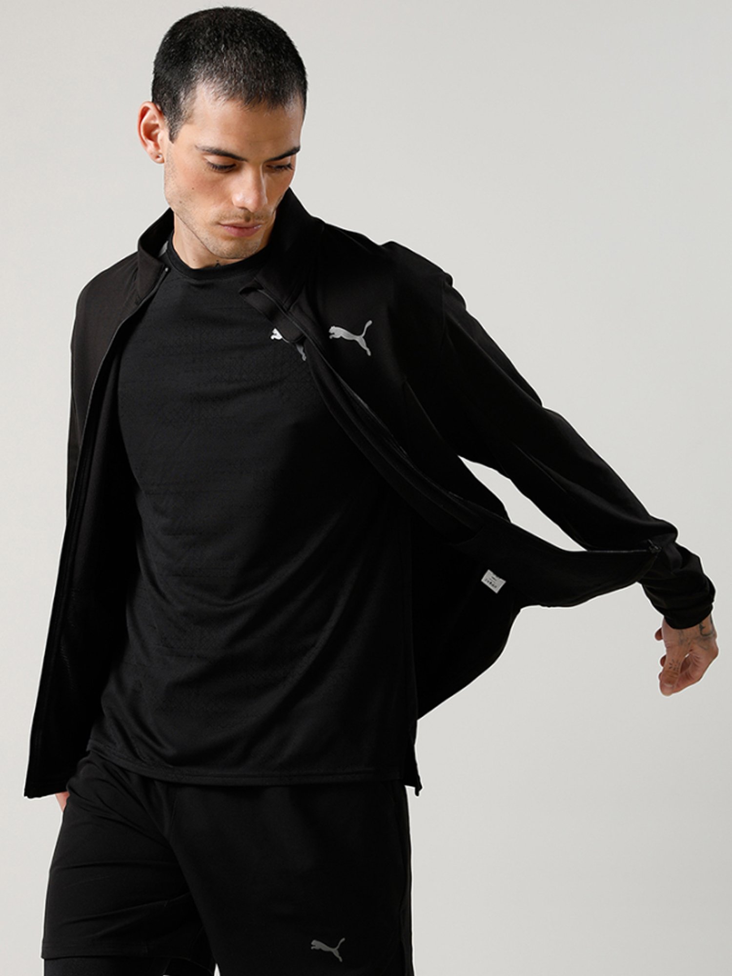 Puma Cloudspun Black Full Sleeves Jacket