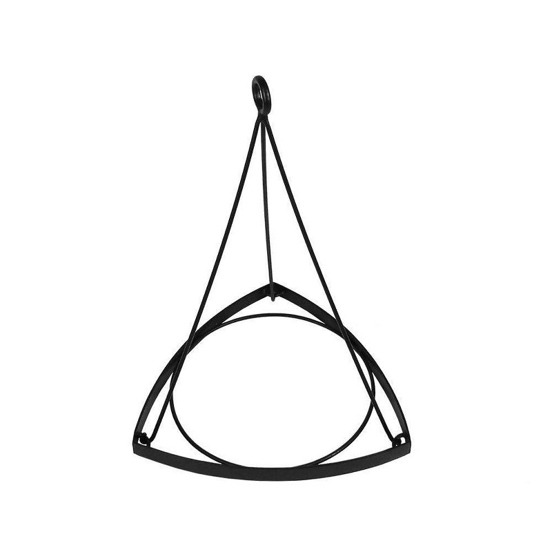 21.75" Lina II Modern Wood Plant Hanger Black - ACHLA Designs