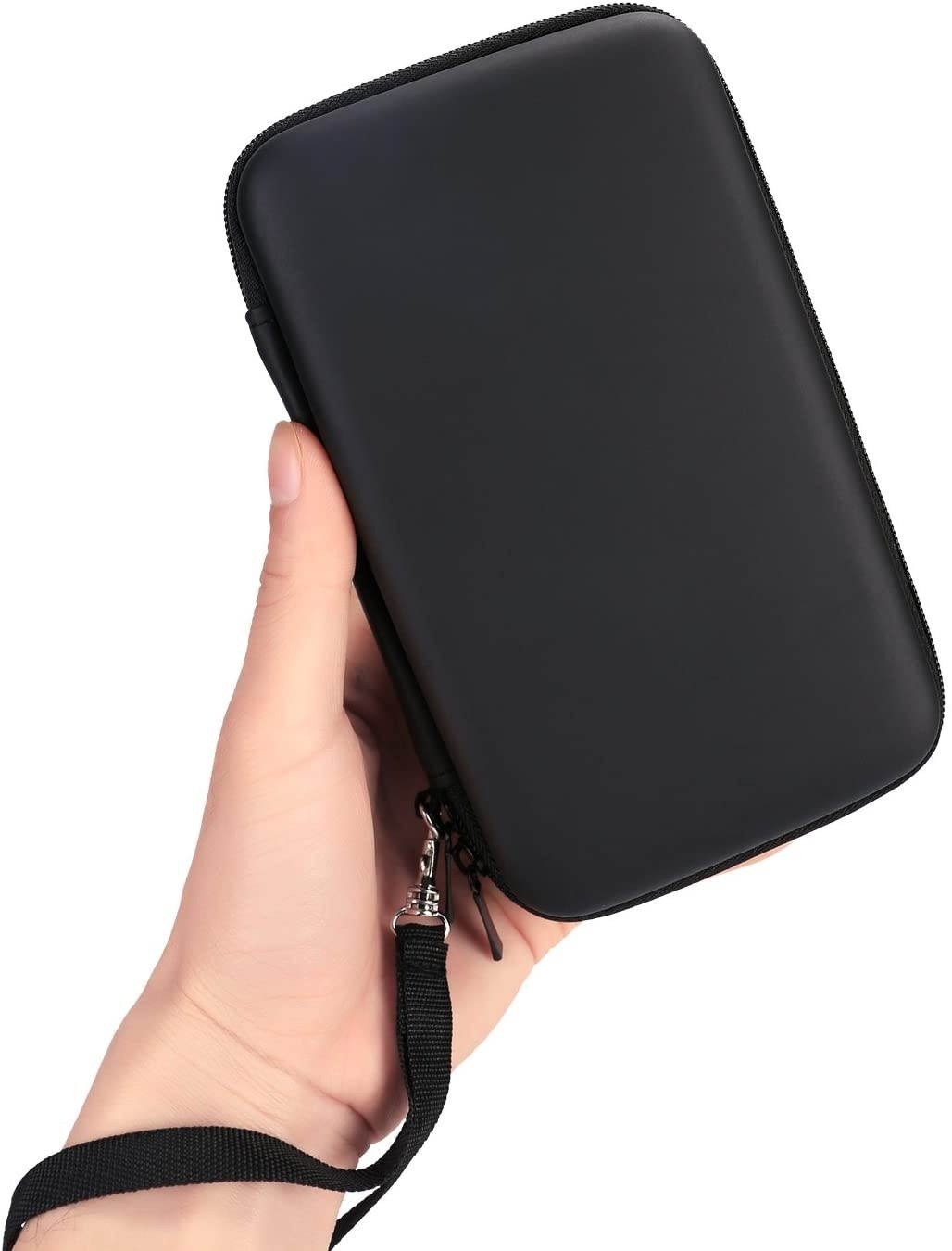 AKWOX Carrying Case Compatible with for Nintendo New 3DS XL,3DS XL, Hard Travel Protective Shell for Console& Game (Black)