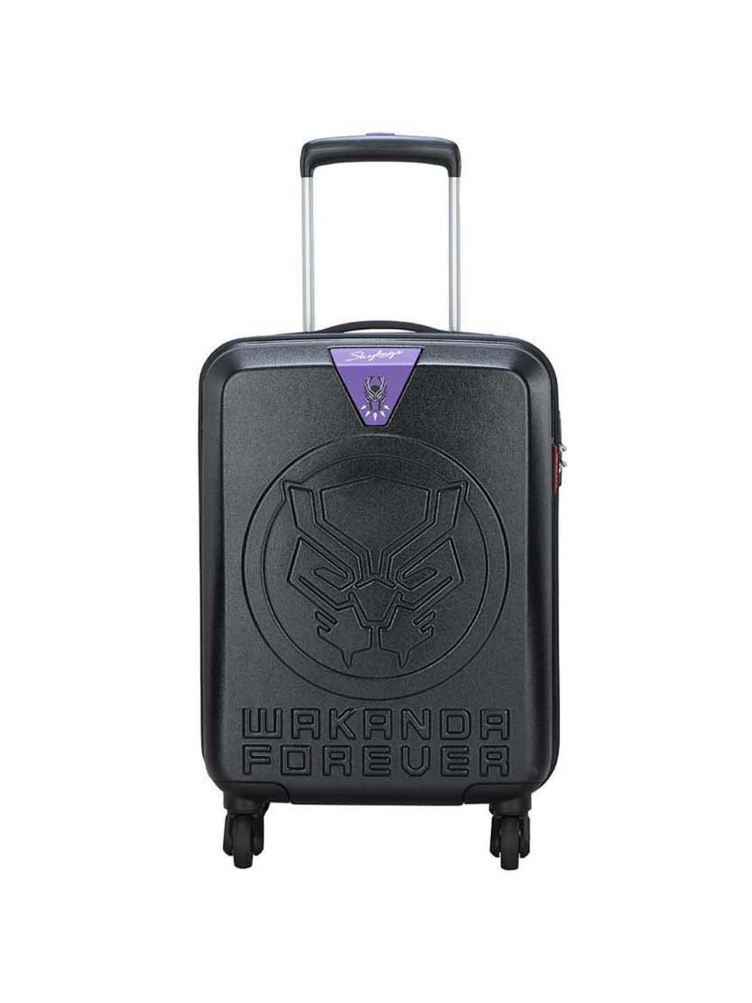 Skybags Marvel Black Textured Hard Small Trolley Bag - 36 cm