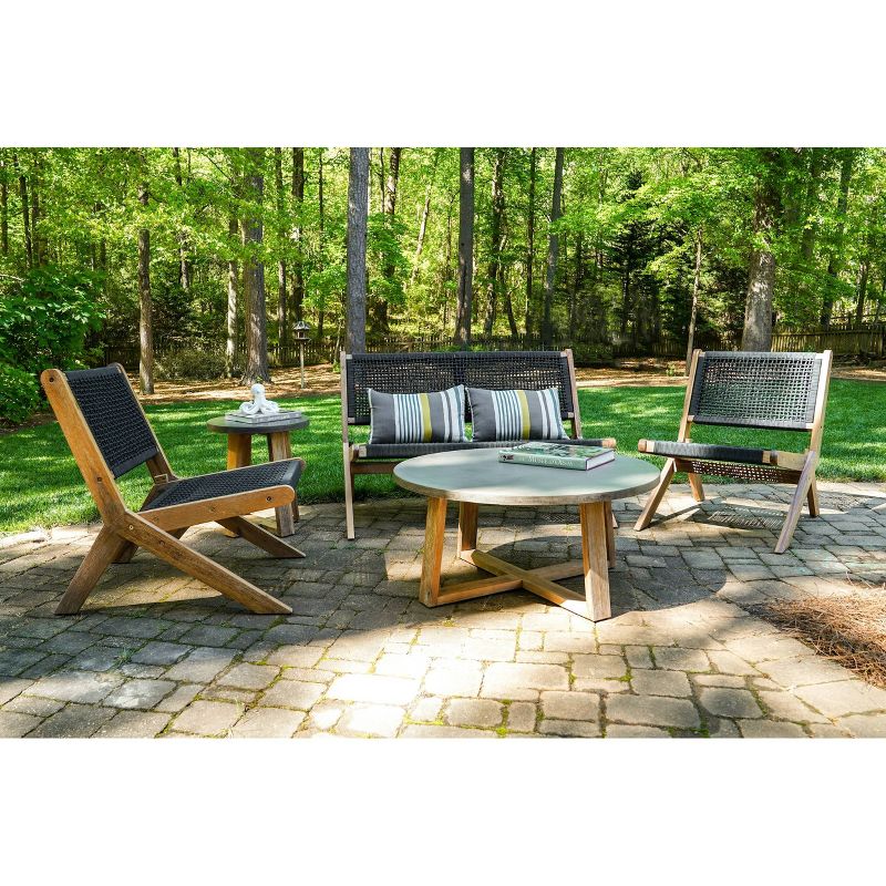Athens 4pc Patio Seating Set - Gray - Leisure Made