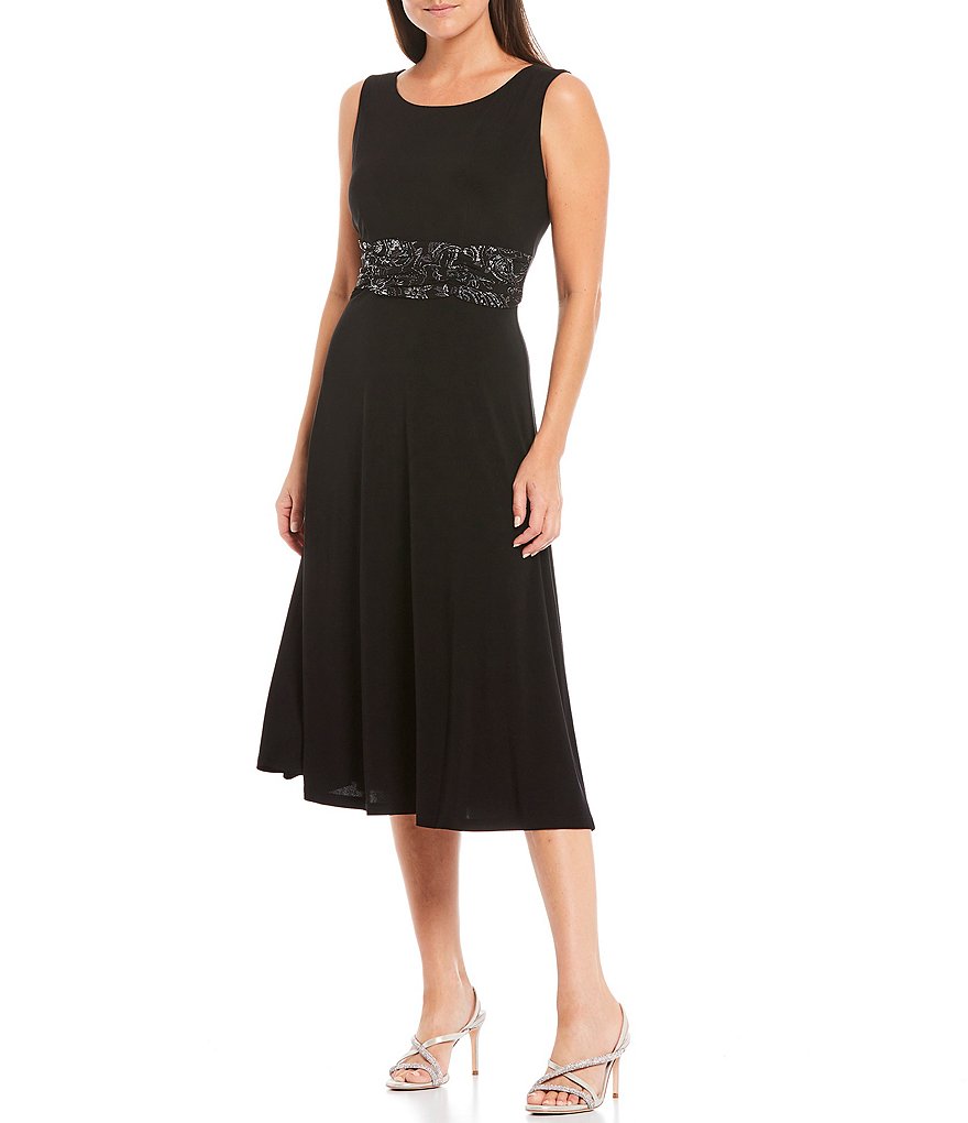 Jessica Howard Glitter Paisley Print Puff Jersey 2-Piece Jacket Dress