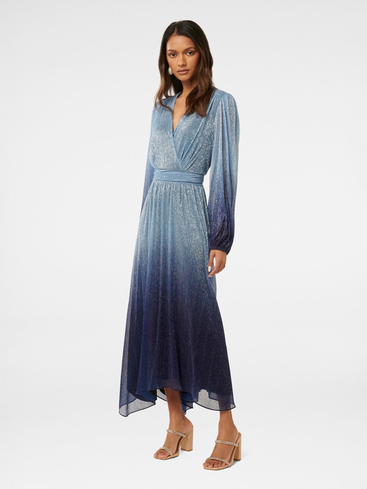Forever New Gisele Petite Ombre Plisse Maxi Dress