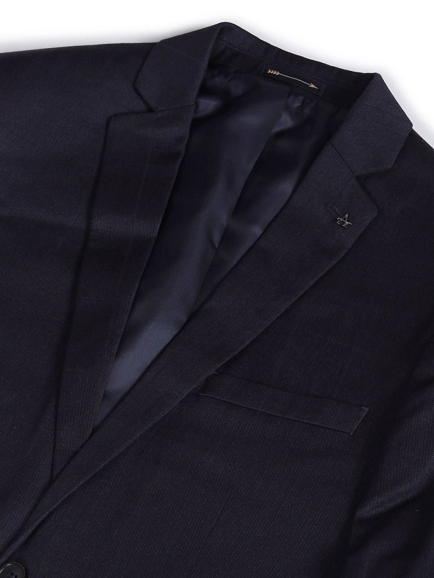 Parx Black Regular Fit Two Piece Suit