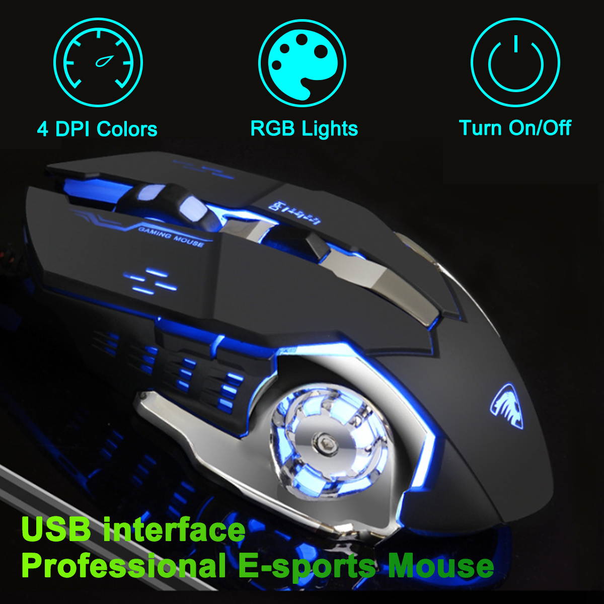 Mechanical Keyboard Mouse Headset Kit,Gaming Mouse & RGB Headphones for Laptop Computer PC Games for PS4, Xbox One & PC, White, GK23